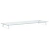 vidaXL sk&aelig;rmstander 100x35x8 cm h&aelig;rdet glas og metal hvid