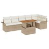 vidaXL Havesofa S&aelig;t 7 stk. Beige og creme polyrattan