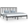 vidaXL sengeramme 180x200 cm Super King massivt fyrretr&aelig; gr&aring;
