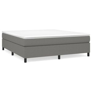 vidaXL Boxspring sengeramme 180x200 cm stof m&oslash;rkegr&aring;