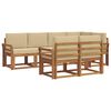 vidaXL Udend&oslash;rs sofagruppe 7 stk. Naturlig og Beige