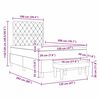 vidaXL Box spring seng med madras M&oslash;rkegr&aring; 120 x 200 cm Fl&oslash;jl