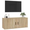 vidaXL v&aelig;gh&aelig;ngt tv-skab 100x34,5x40 cm sonoma-eg
