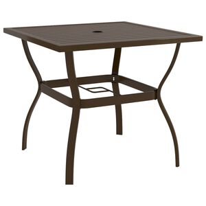 vidaXL havebord 81,5x81,5x72 cm st&aring;l brun