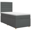 vidaXL Boxmadras med topmadras M&oslash;rkegr&aring; 100 x 200 cm Stof