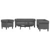 vidaXL Stue Sofa 3 pcs M&oslash;rkegr&aring; Stof