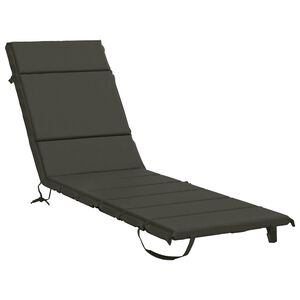 vidaXL Solseng Pude GEMERT 100% polyester Antracit 200 x 50 x 3 cm