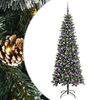 vidaXL Kunstigt juletr&aelig; Gr&oslash;n 210 cm PVC, plastik og st&aring;l