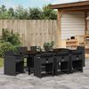 vidaXL Have Spisebordss&aelig;t 9 pcs Sort polyrattan