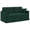 vidaXL Sofa 2 pcs M&oslash;rkegr&oslash;n 158 x 78 x 80 cm Fl&oslash;jl