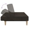 vidaXL 2-personers sovesofa med fodskammel stof m&oslash;rkebrun