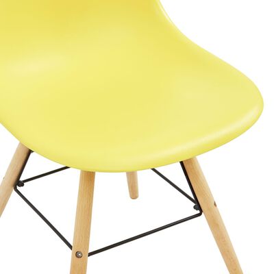vidaXL spisebordsstole 4 stk. plastik gul