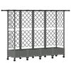 vidaXL H&aelig;vet Bed med Trellis og Tag Lysegr&aring; 202,5 x 40 x 127 cm PP