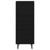 vidaXL skænk 34,5x34x90 cm konstrueret træ sort