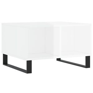 vidaXL sofabord 60x50x36,5 cm konstrueret tr&aelig; hvid h&oslash;jglans
