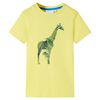 T-shirt til b&oslash;rn str. 116 gul