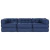 vidaXL Modulsofa 3 pcs Indigo Stof