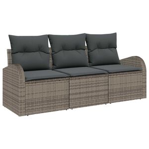 vidaXL Havesofa S&aelig;t Gr&aring; polyrattan