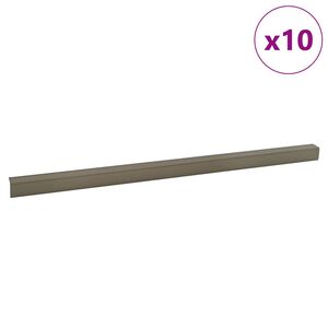 vidaXL Trinkantprofiler 10 stk. champagnefarvet 67 x 3.5 x 3 cm