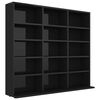 vidaXL cd-reol 100x23x89,5 cm konstrueret tr&aelig; sort h&oslash;jglans