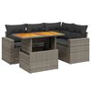 vidaXL sofas&aelig;t 5 dele med hynder polyrattan gr&aring;