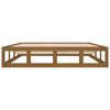 vidaXL sengeramme 120x190 cm Small Double massivt træ gyldenbrun
