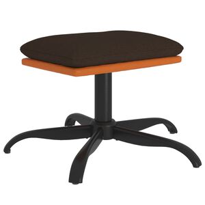 vidaXL fodskammel 60x60x36 cm stof og kunstl&aelig;der brun