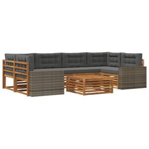 vidaXL Udend&oslash;rs sofagruppe 7 stk. Naturlig og Antracit Polyester