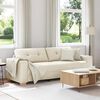 vidaXL Sofa Beige 221 x 80 x 80 cm Linned-blandet stof