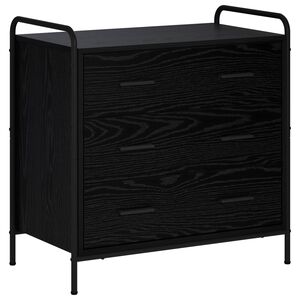 vidaXL Skuffeskab Sort eg 70 x 39,5 x 71 cm Konstrueret tr&aelig;