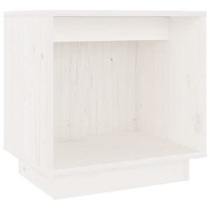 vidaXL sengebord 40x30x40 cm massivt fyrretr&aelig; hvid