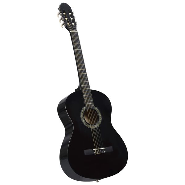 vidaXL klassisk guitar med taske for begyndere 4/4 39" sort
