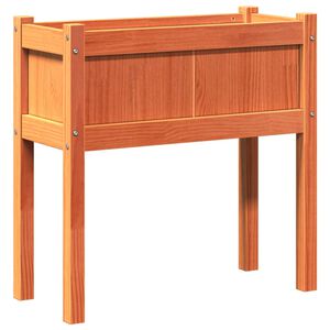 vidaXL plantekasse med ben 70x31x70 cm massivt fyrretr&aelig; gyldenbrun