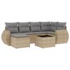 vidaXL sofas&aelig;t til haven 7 dele med hynder polyrattan beige