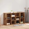 vidaXL Sko bænk Gammelt træ 103 x 30 x 54,5 cm Konstrueret træ