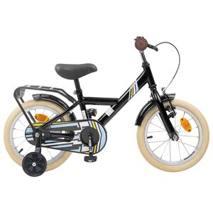 vidaXL B&oslash;rnecykel 12 tommer til 2-4 &aring;r gamle Sort