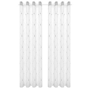 vidaXL Gardiner 2 pcs Hvid 140 x 245 cm Polyester