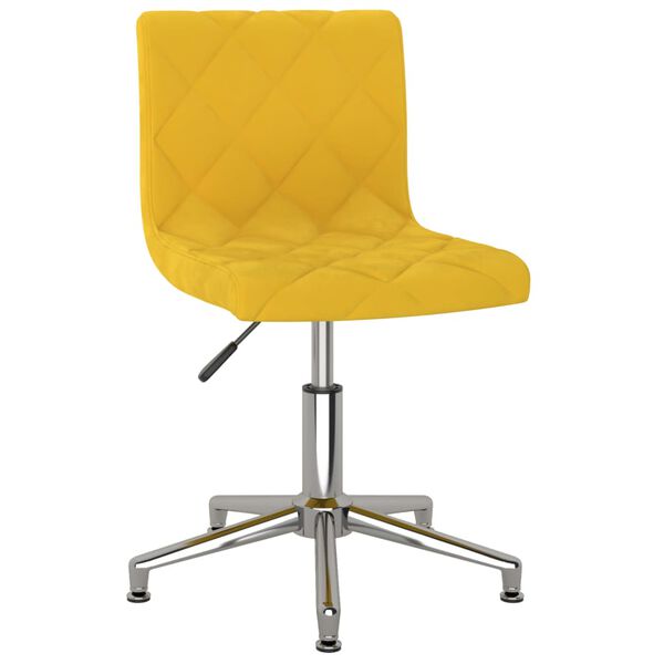 vidaXL drejelige spisebordsstole 4 stk. fl&oslash;jl sennepsgul