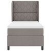 vidaXL Box spring seng med madras Gr&aring;brun 100 x 200 cm Stof