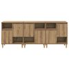 vidaXL Sideboards 3 pcs Artisan Egetr&aelig; 60 x 35 x 70 cm Konstrueret tr&aelig;