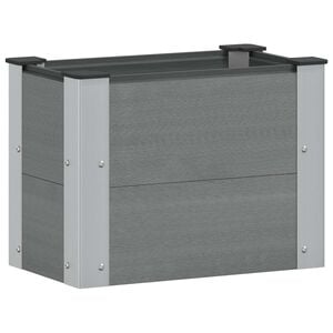 vidaXL H&oslash;jbed Gr&aring; 50 x 30 x 36 cm WPC og Aluminium