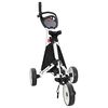 vidaXL Golf Trolley Sort og Hvid Aluminium Sammenklappelig