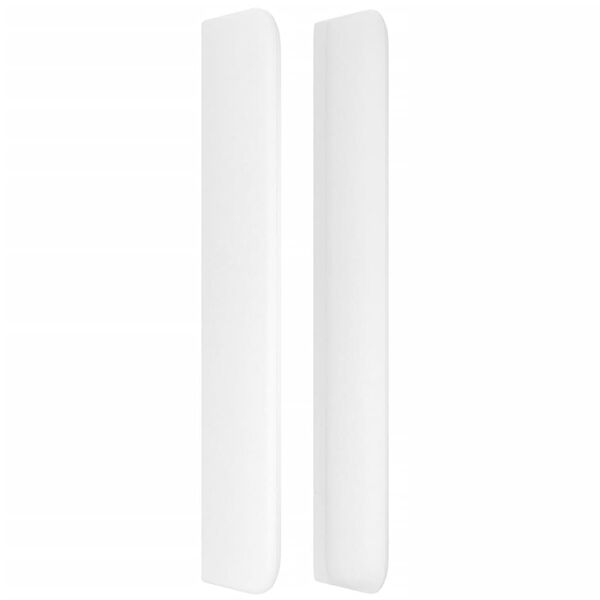 vidaXL sengegavl med kanter 93x16x118/128 cm kunstl&aelig;der hvid