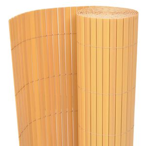 vidaXL dobbeltsidet havehegn PVC 90 x 300 cm gul