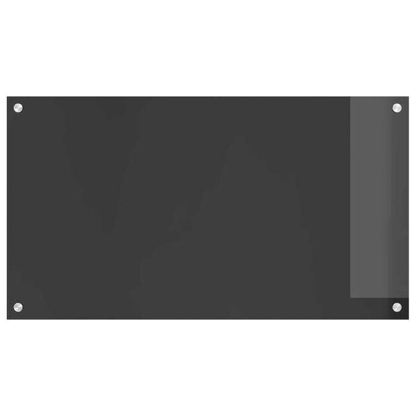 vidaXL Køkken bagvæg Mørkegrå 90 x 50 x 0,6 cm hærdet glas