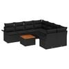 vidaXL Havesofa S&aelig;t 9 stk. 8-Antal s&aelig;der Sort polyrattan