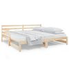 vidaXL daybed med udtr&aelig;k 2x(80x200) cm massivt fyrretr&aelig;