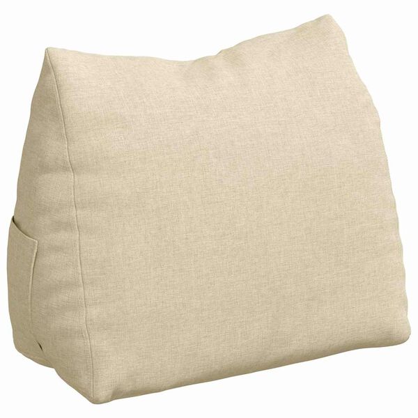 vidaXL Rygpude Creme 45 x 20 x 35 cm Stof