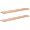 vidaXL Vindueskarme 2 stk. Naturfarvet 160 x 25 x 2 cm Solid b&oslash;g