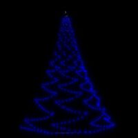 vidaXL vægtræ med metalkrog 260 LED 3 m indendørs udendørs blå